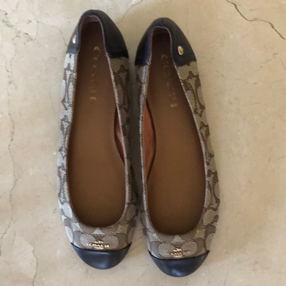 Coach Signature Flats In Brown Color Used In Size… - image 1